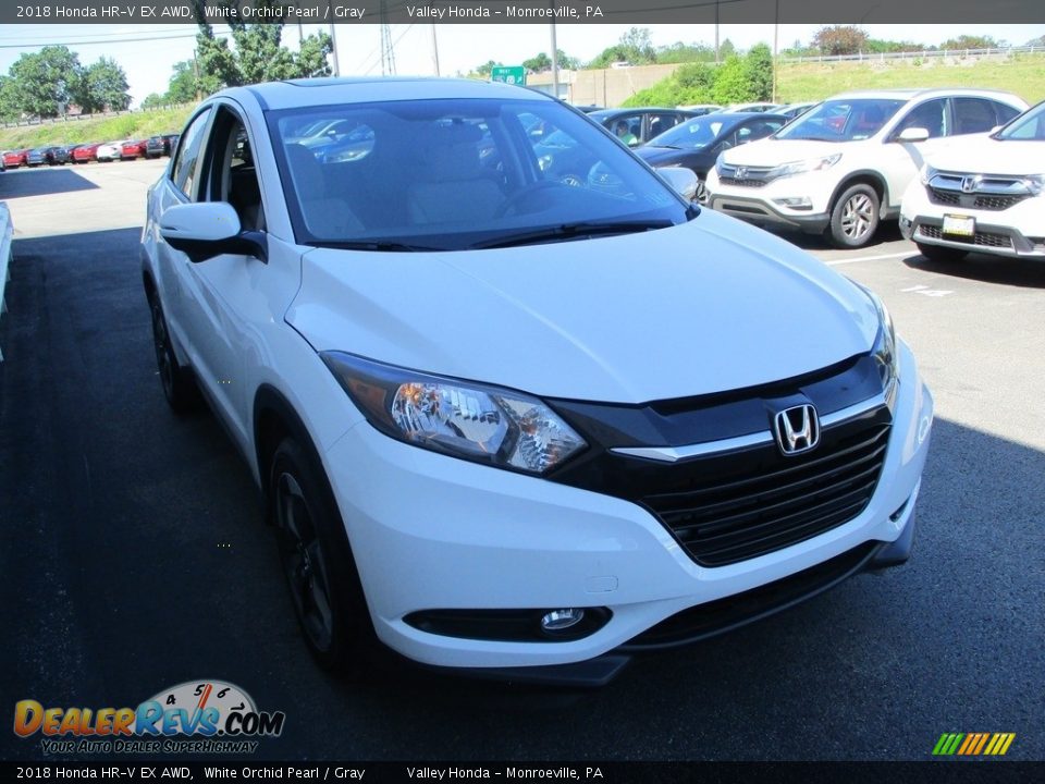 2018 Honda HR-V EX AWD White Orchid Pearl / Gray Photo #7