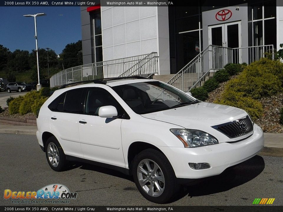 2008 Lexus RX 350 AWD Crystal White / Light Gray Photo #1