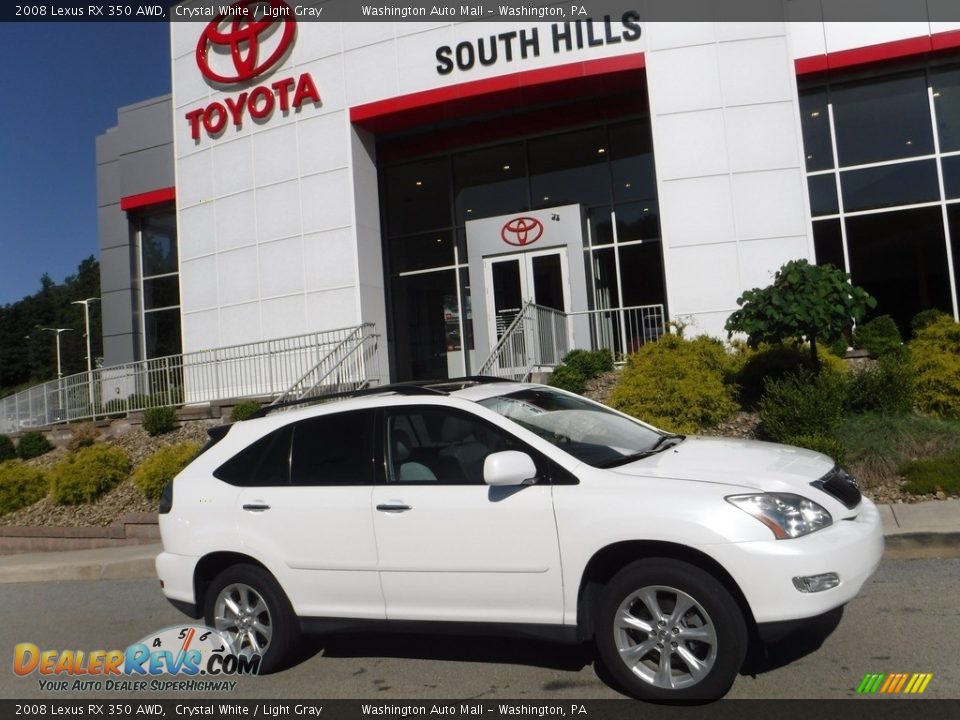 2008 Lexus RX 350 AWD Crystal White / Light Gray Photo #2