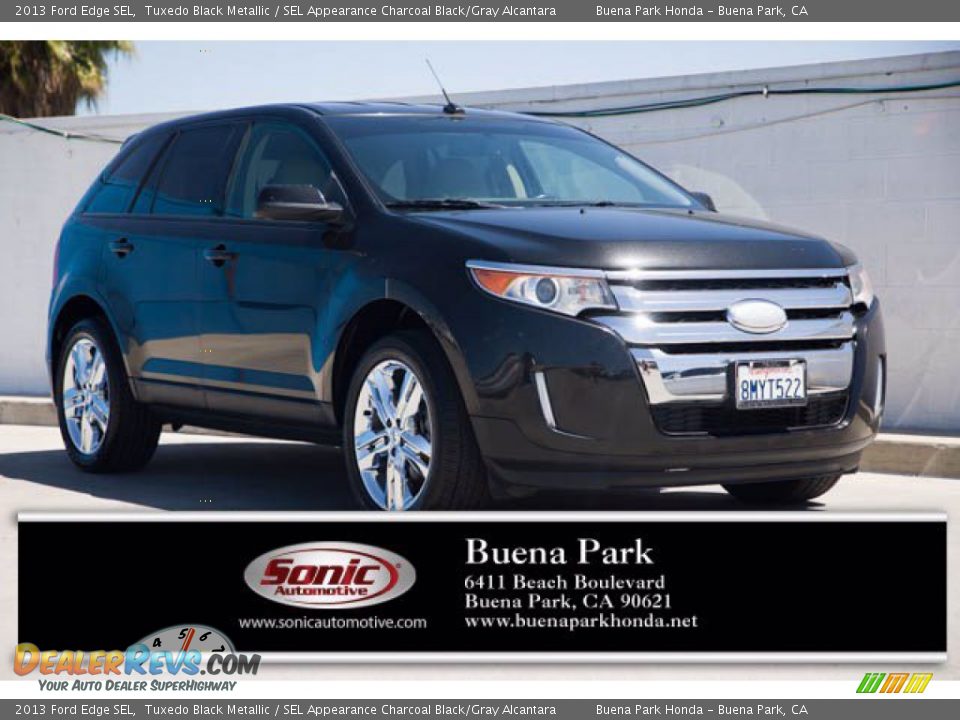 2013 Ford Edge SEL Tuxedo Black Metallic / SEL Appearance Charcoal Black/Gray Alcantara Photo #1