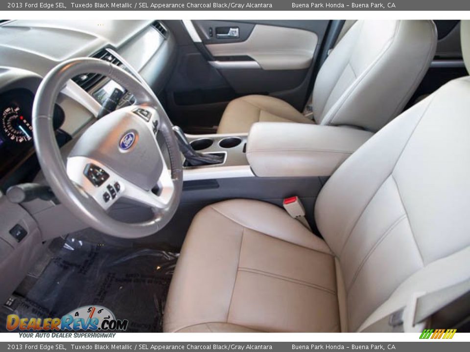 2013 Ford Edge SEL Tuxedo Black Metallic / SEL Appearance Charcoal Black/Gray Alcantara Photo #3