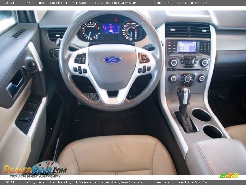 2013 Ford Edge SEL Tuxedo Black Metallic / SEL Appearance Charcoal Black/Gray Alcantara Photo #5