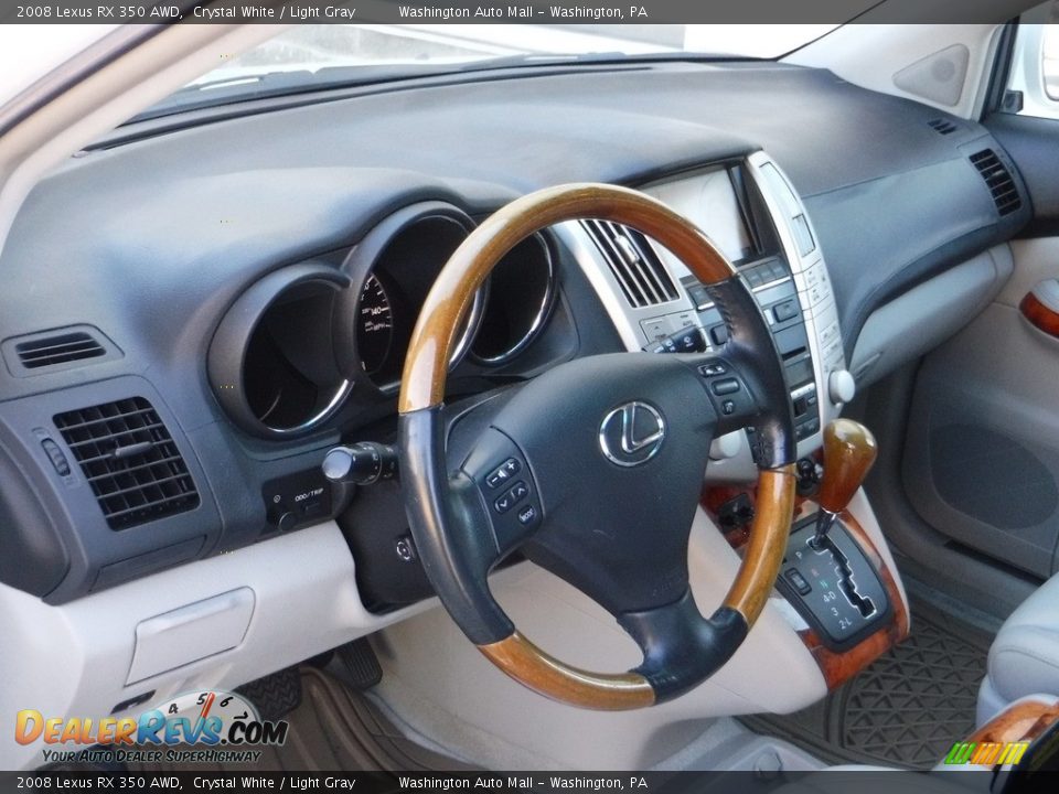 2008 Lexus RX 350 AWD Crystal White / Light Gray Photo #17