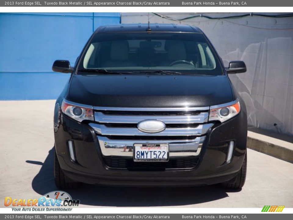 2013 Ford Edge SEL Tuxedo Black Metallic / SEL Appearance Charcoal Black/Gray Alcantara Photo #7