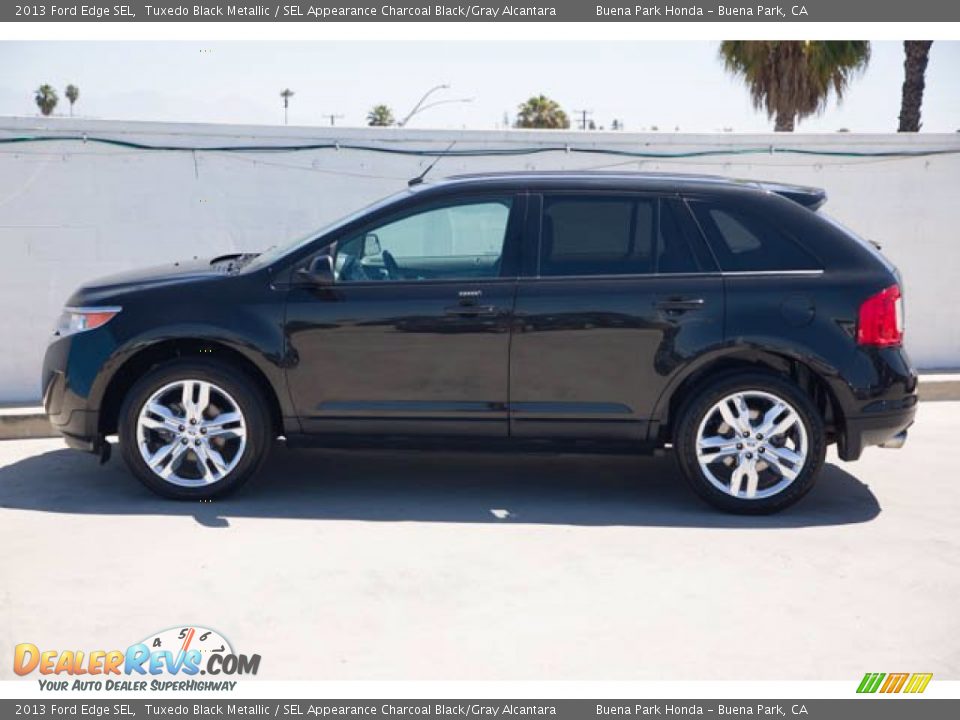 2013 Ford Edge SEL Tuxedo Black Metallic / SEL Appearance Charcoal Black/Gray Alcantara Photo #8