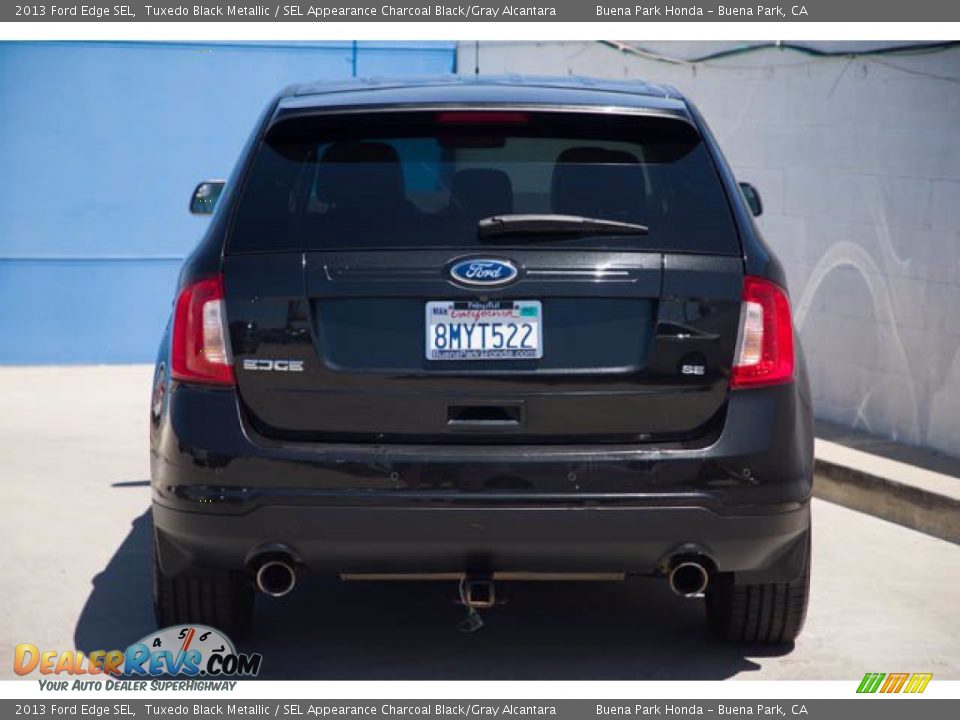 2013 Ford Edge SEL Tuxedo Black Metallic / SEL Appearance Charcoal Black/Gray Alcantara Photo #9