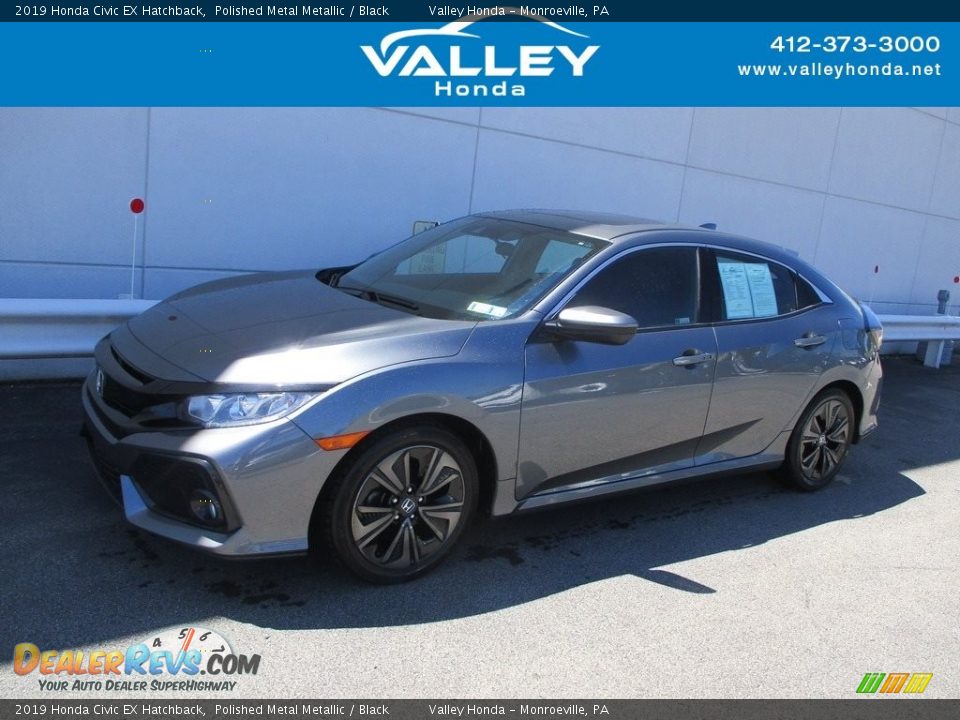 2019 Honda Civic EX Hatchback Polished Metal Metallic / Black Photo #1