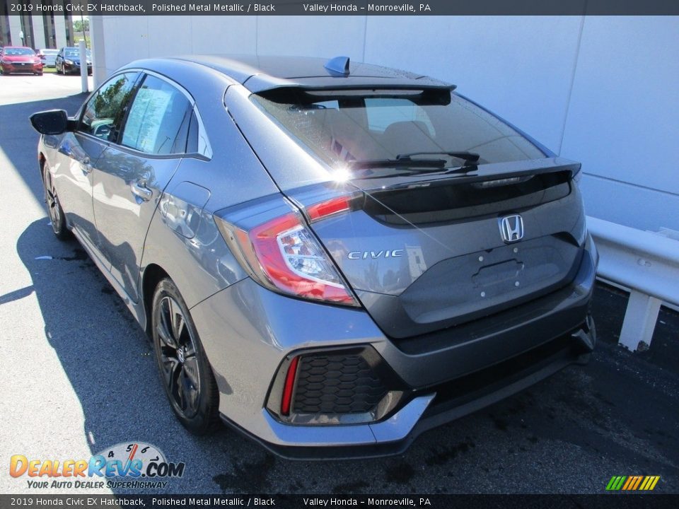 2019 Honda Civic EX Hatchback Polished Metal Metallic / Black Photo #3