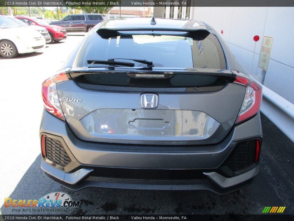 2019 Honda Civic EX Hatchback Polished Metal Metallic / Black Photo #4