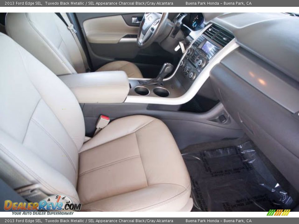 2013 Ford Edge SEL Tuxedo Black Metallic / SEL Appearance Charcoal Black/Gray Alcantara Photo #22