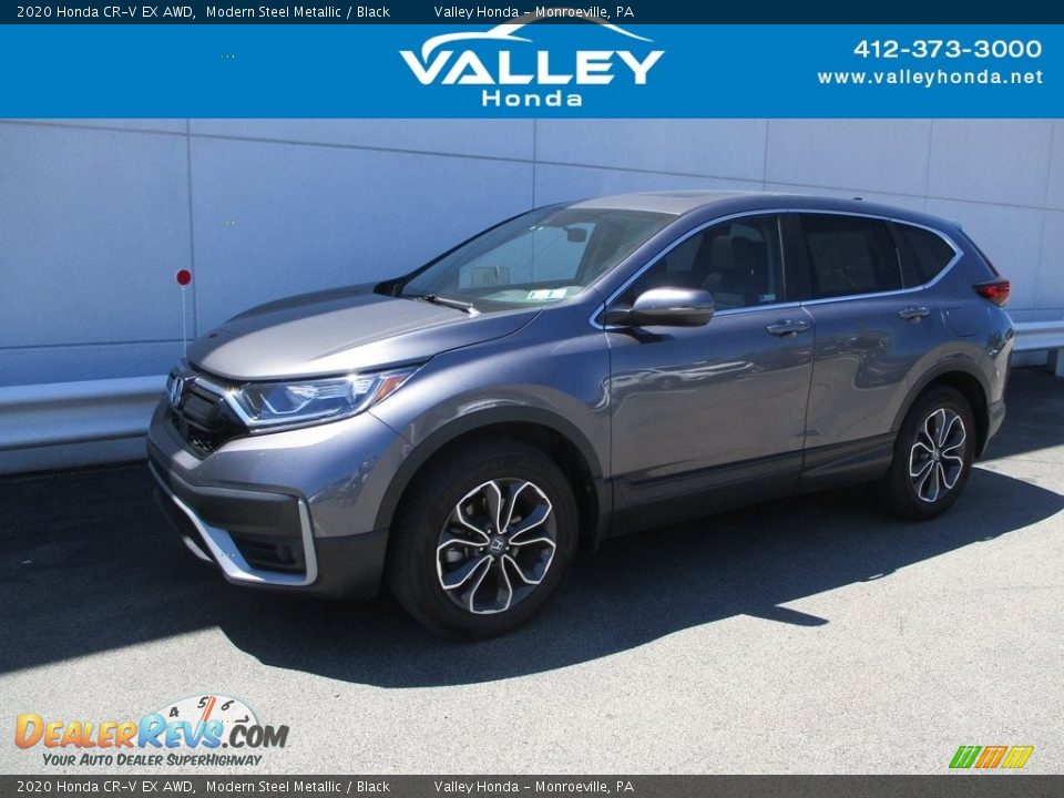 2020 Honda CR-V EX AWD Modern Steel Metallic / Black Photo #1