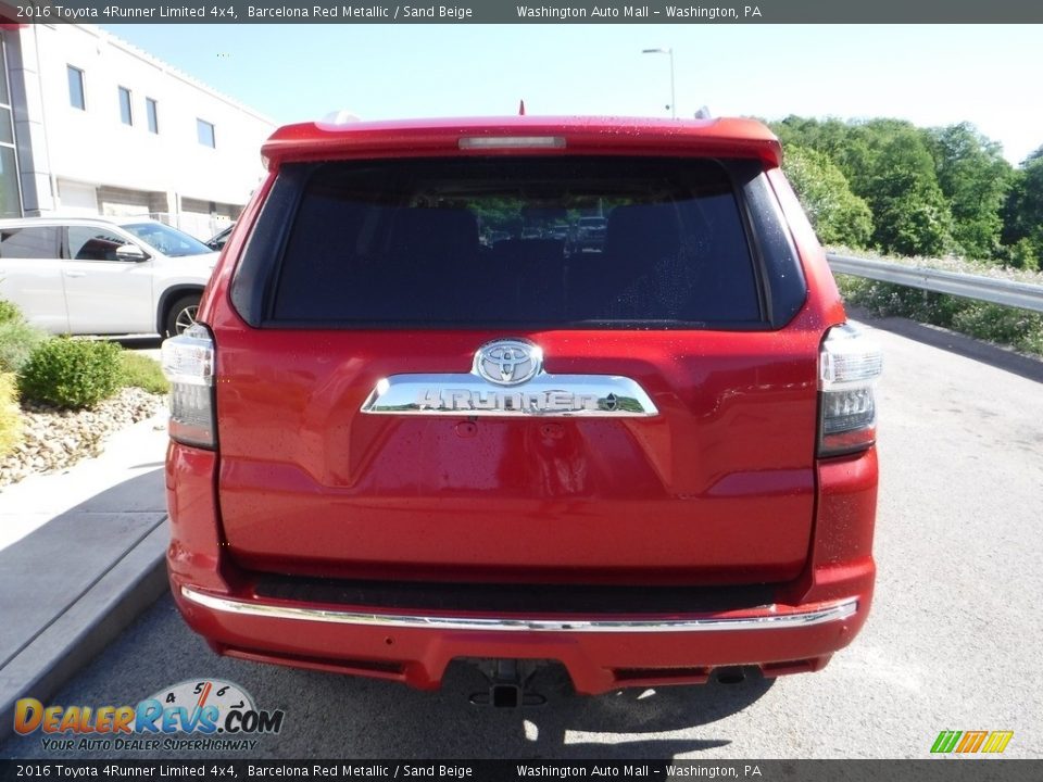 2016 Toyota 4Runner Limited 4x4 Barcelona Red Metallic / Sand Beige Photo #16