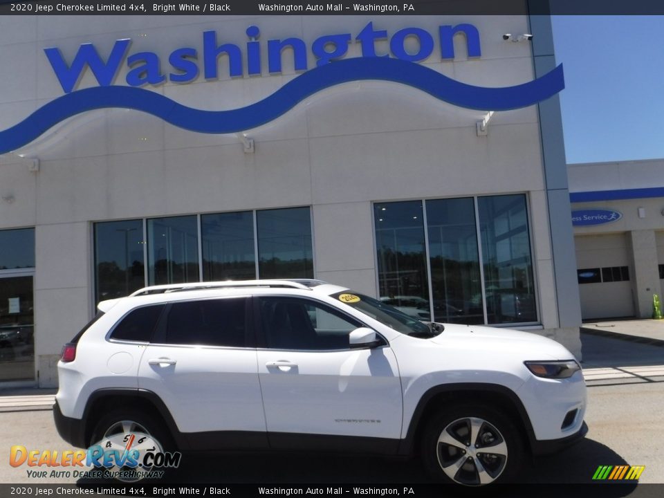 2020 Jeep Cherokee Limited 4x4 Bright White / Black Photo #2