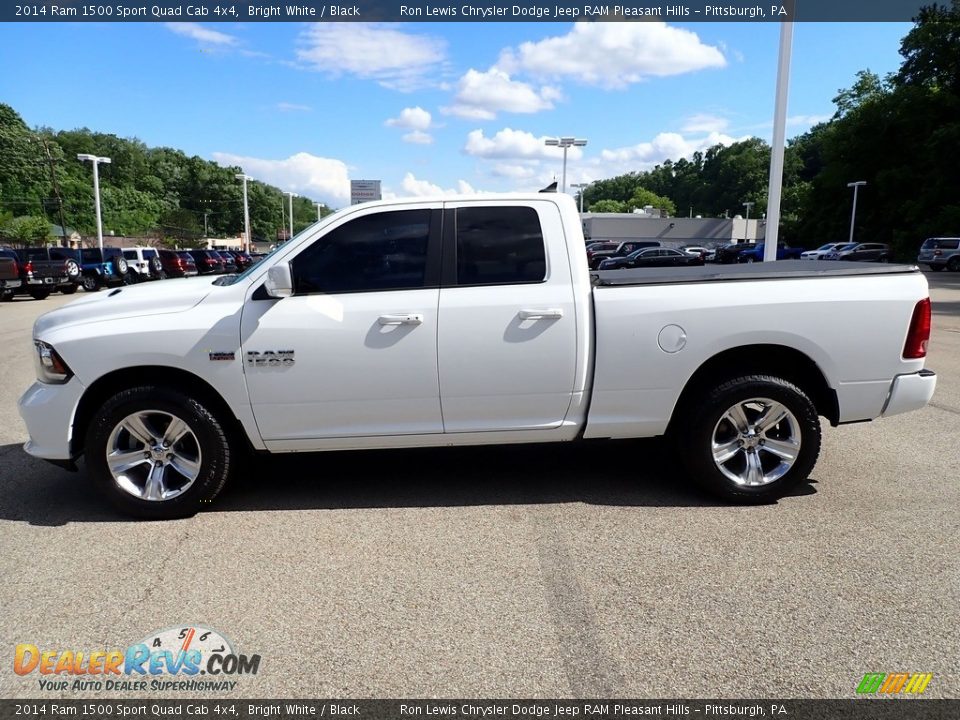 2014 Ram 1500 Sport Quad Cab 4x4 Bright White / Black Photo #2