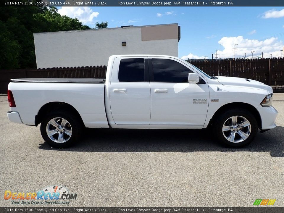 2014 Ram 1500 Sport Quad Cab 4x4 Bright White / Black Photo #7