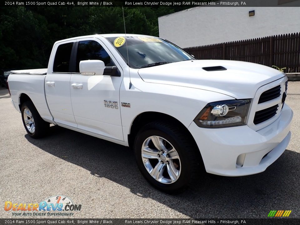 2014 Ram 1500 Sport Quad Cab 4x4 Bright White / Black Photo #8