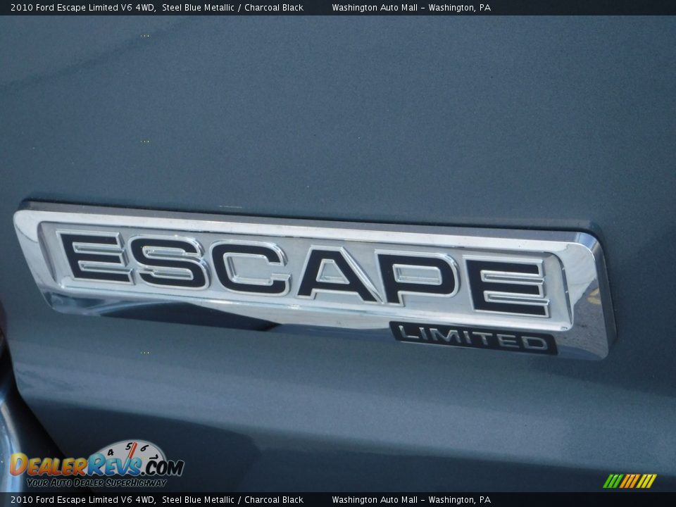 2010 Ford Escape Limited V6 4WD Steel Blue Metallic / Charcoal Black Photo #12