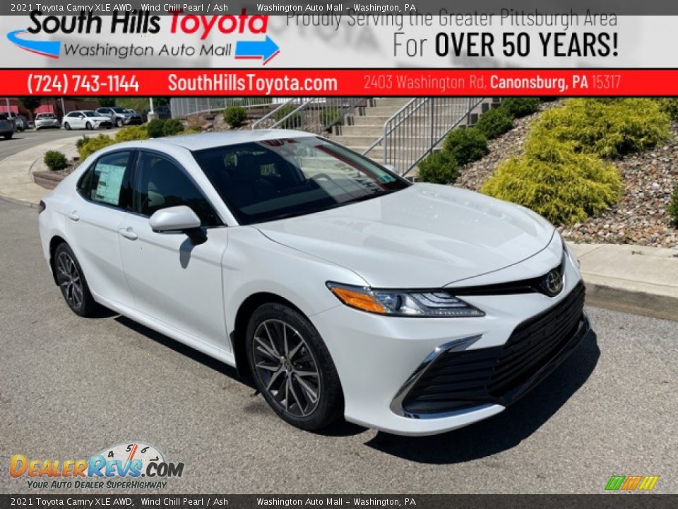 2021 Toyota Camry XLE AWD Wind Chill Pearl / Ash Photo #1