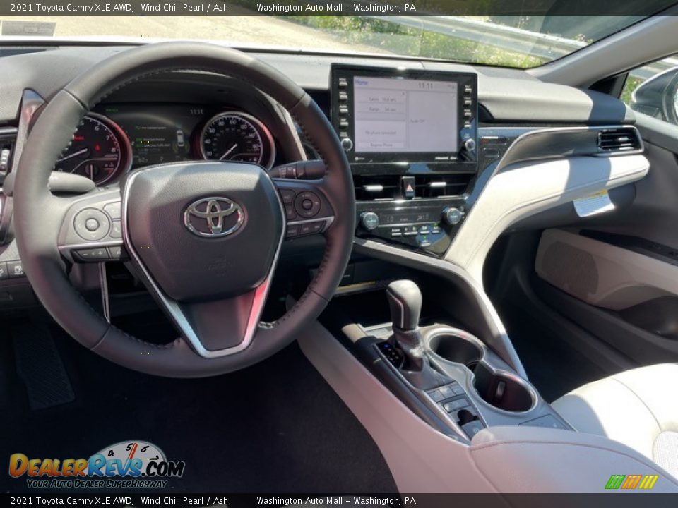 2021 Toyota Camry XLE AWD Wind Chill Pearl / Ash Photo #3