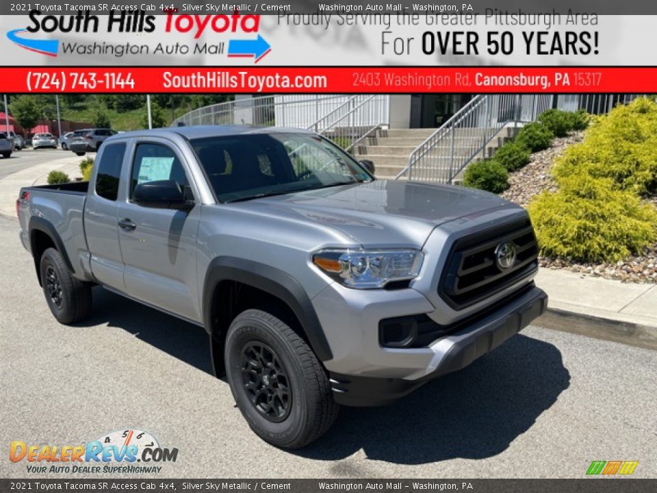 2021 Toyota Tacoma SR Access Cab 4x4 Silver Sky Metallic / Cement Photo #1