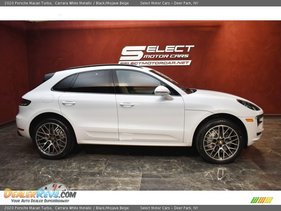 2020 Porsche Macan Turbo Carrara White Metallic / Black/Mojave Beige Photo #4