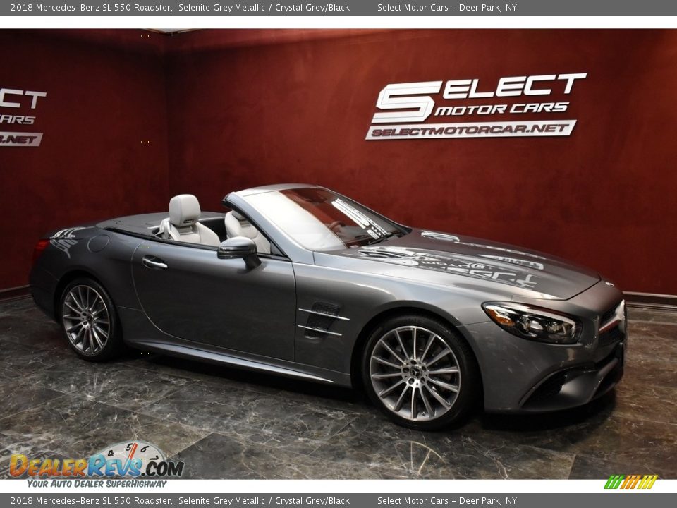 2018 Mercedes-Benz SL 550 Roadster Selenite Grey Metallic / Crystal Grey/Black Photo #5