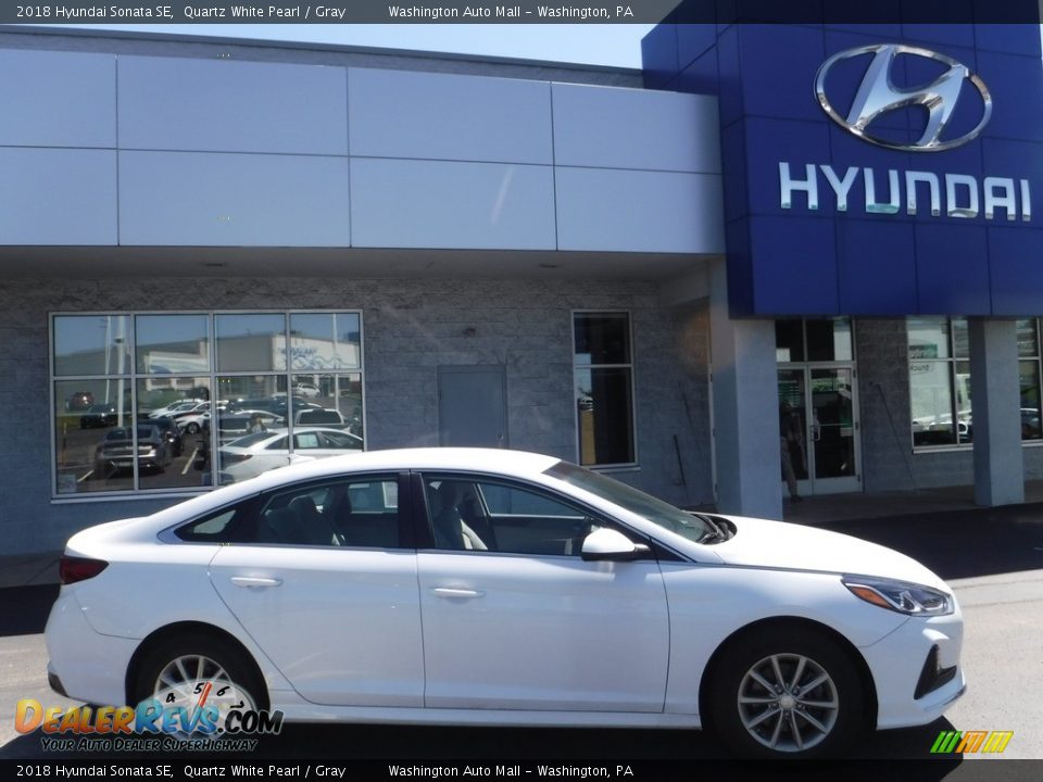 2018 Hyundai Sonata SE Quartz White Pearl / Gray Photo #2