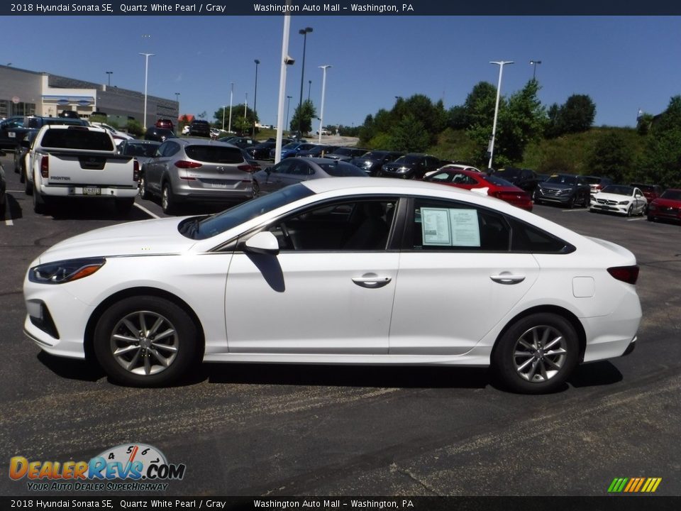 2018 Hyundai Sonata SE Quartz White Pearl / Gray Photo #6