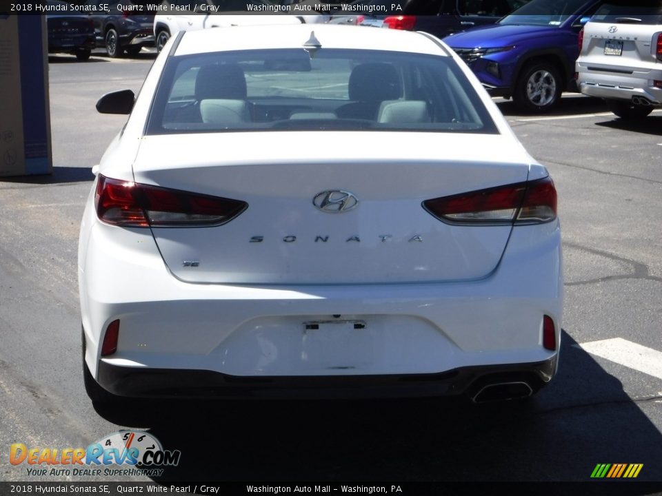 2018 Hyundai Sonata SE Quartz White Pearl / Gray Photo #7