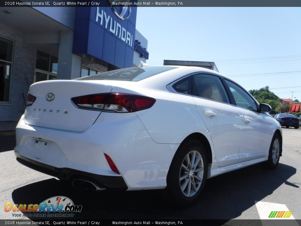 2018 Hyundai Sonata SE Quartz White Pearl / Gray Photo #8