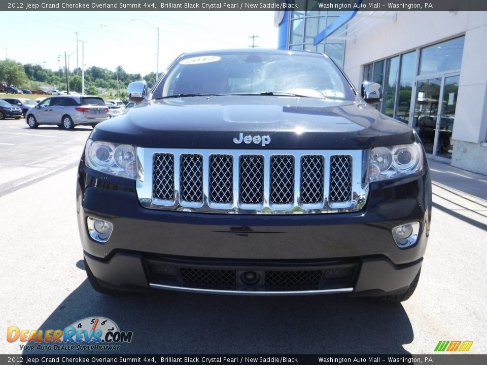 2012 Jeep Grand Cherokee Overland Summit 4x4 Brilliant Black Crystal Pearl / New Saddle/Black Photo #5