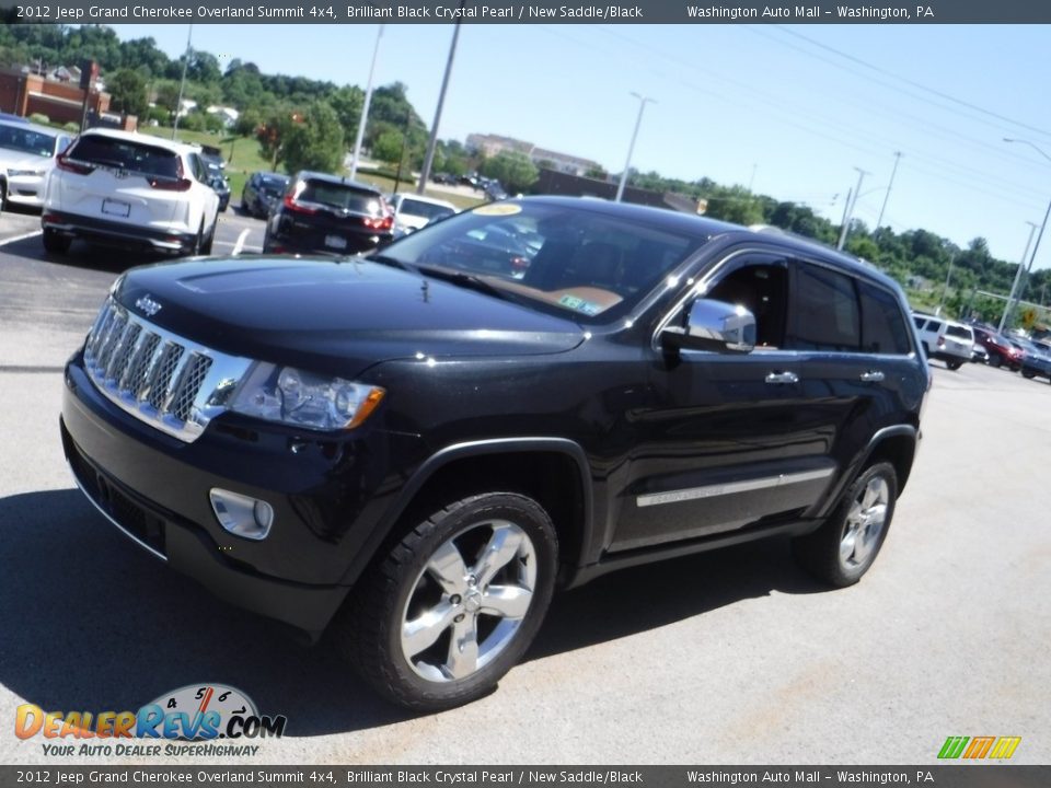 2012 Jeep Grand Cherokee Overland Summit 4x4 Brilliant Black Crystal Pearl / New Saddle/Black Photo #6