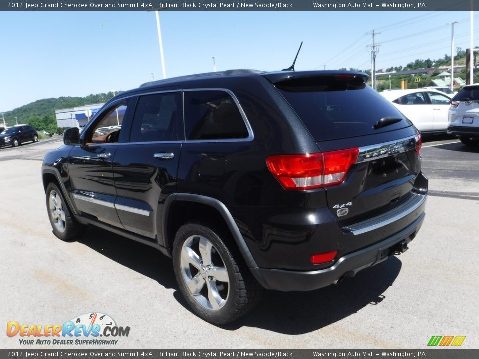 2012 Jeep Grand Cherokee Overland Summit 4x4 Brilliant Black Crystal Pearl / New Saddle/Black Photo #8