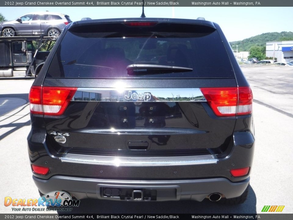 2012 Jeep Grand Cherokee Overland Summit 4x4 Brilliant Black Crystal Pearl / New Saddle/Black Photo #10