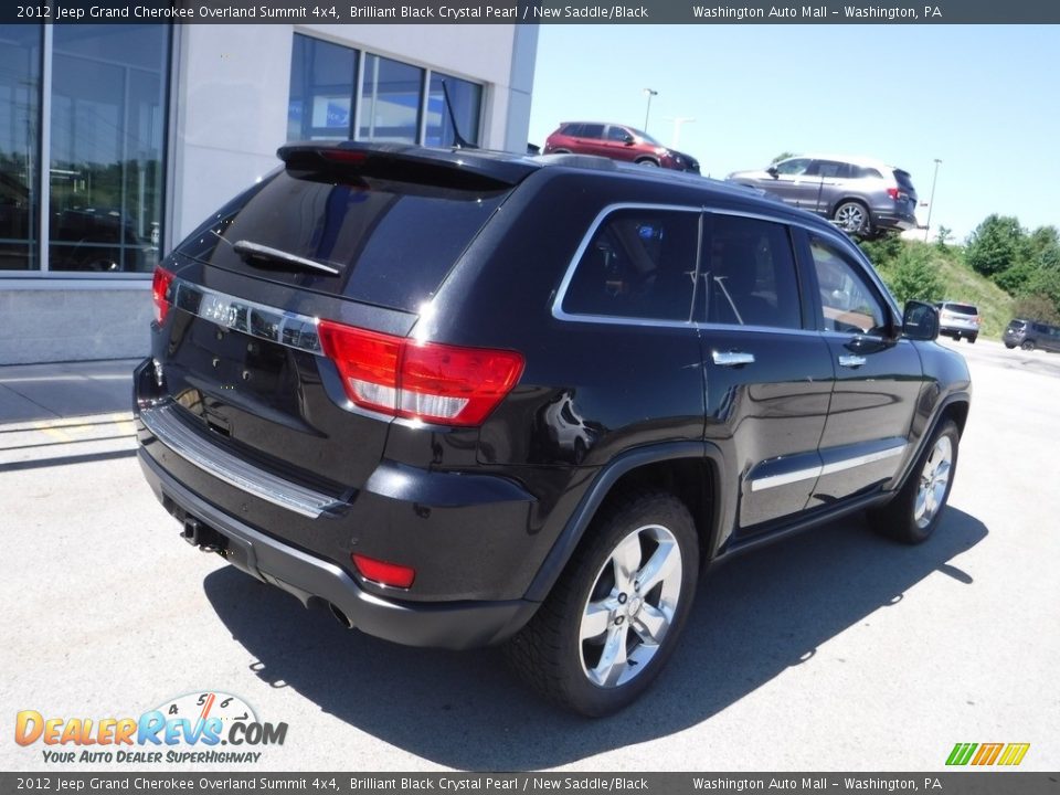 2012 Jeep Grand Cherokee Overland Summit 4x4 Brilliant Black Crystal Pearl / New Saddle/Black Photo #11