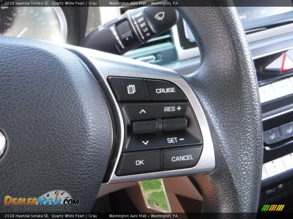 2018 Hyundai Sonata SE Quartz White Pearl / Gray Photo #19