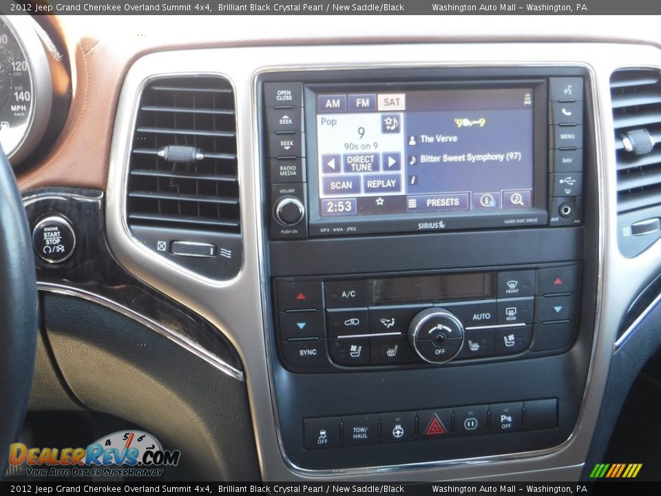 2012 Jeep Grand Cherokee Overland Summit 4x4 Brilliant Black Crystal Pearl / New Saddle/Black Photo #22