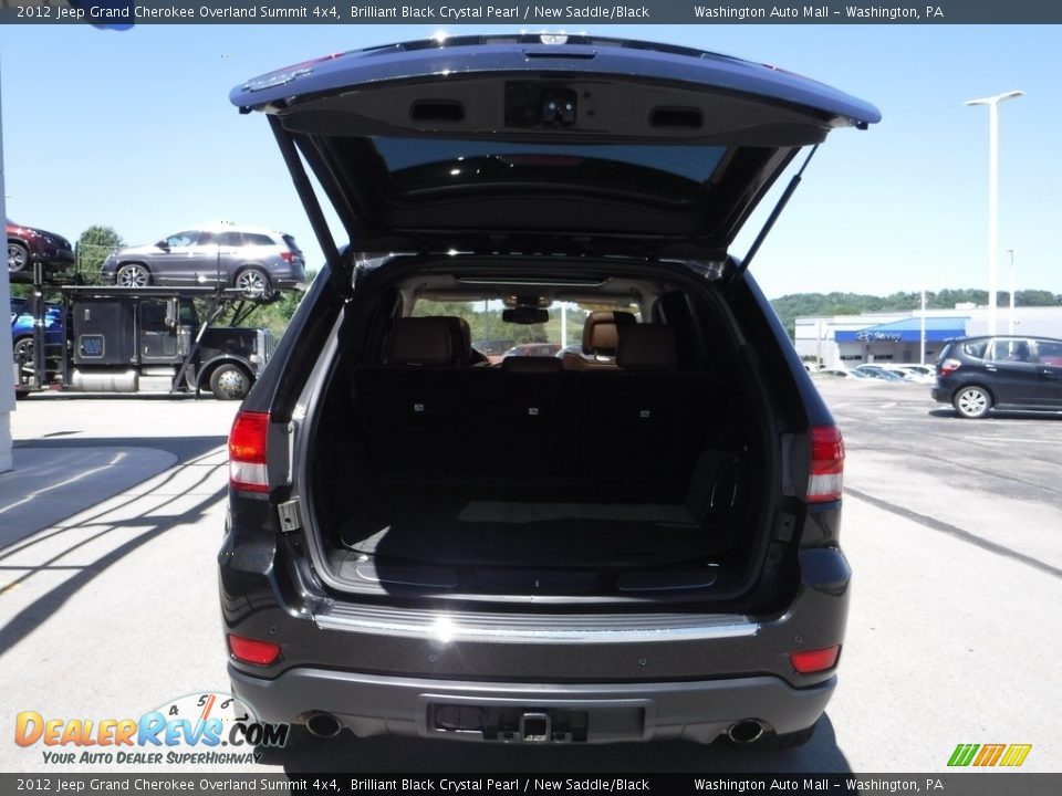 2012 Jeep Grand Cherokee Overland Summit 4x4 Brilliant Black Crystal Pearl / New Saddle/Black Photo #30