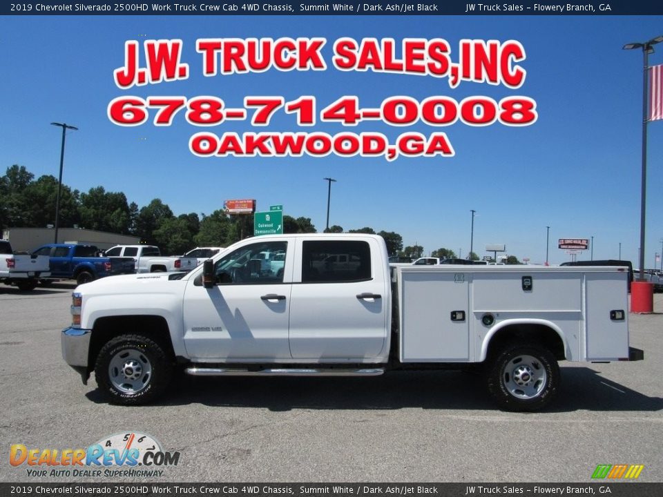 2019 Chevrolet Silverado 2500HD Work Truck Crew Cab 4WD Chassis Summit White / Dark Ash/Jet Black Photo #2