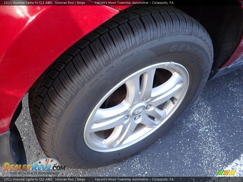 2011 Hyundai Santa Fe GLS AWD Sonoran Red / Beige Photo #5