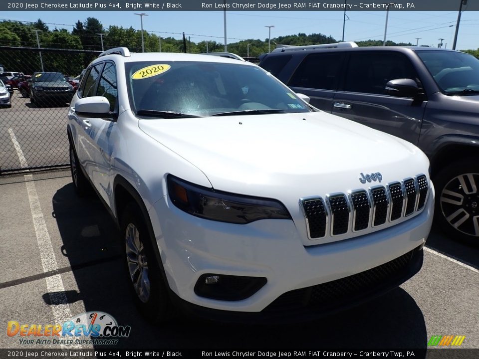 2020 Jeep Cherokee Latitude Plus 4x4 Bright White / Black Photo #3