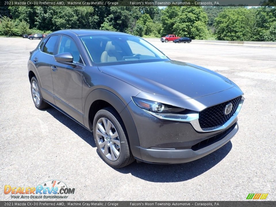 2021 Mazda CX-30 Preferred AWD Machine Gray Metallic / Greige Photo #3