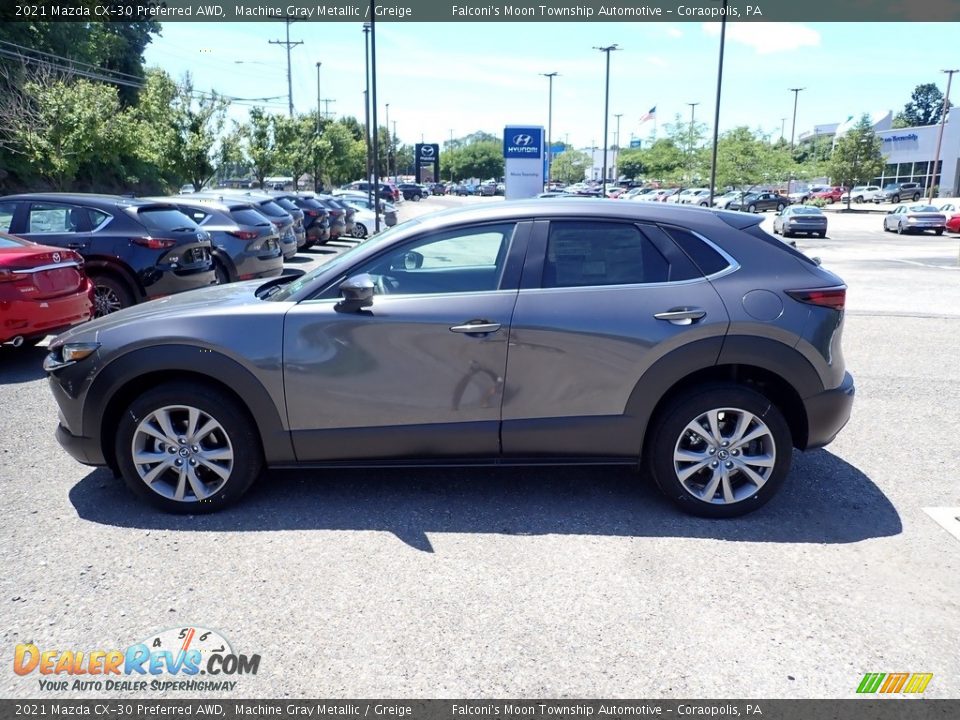 2021 Mazda CX-30 Preferred AWD Machine Gray Metallic / Greige Photo #6