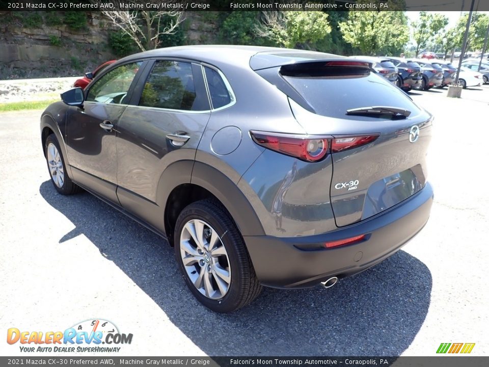 2021 Mazda CX-30 Preferred AWD Machine Gray Metallic / Greige Photo #7