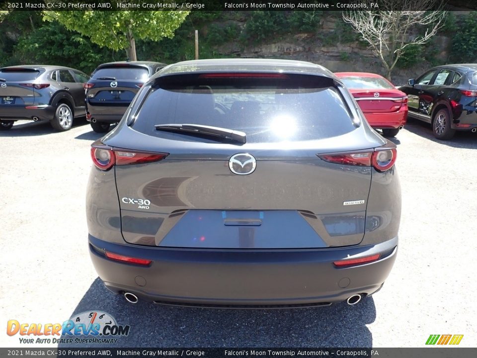 2021 Mazda CX-30 Preferred AWD Machine Gray Metallic / Greige Photo #8