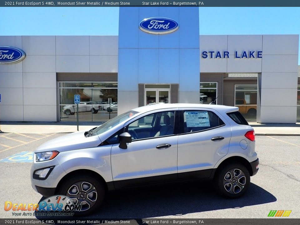 2021 Ford EcoSport S 4WD Moondust Silver Metallic / Medium Stone Photo #1