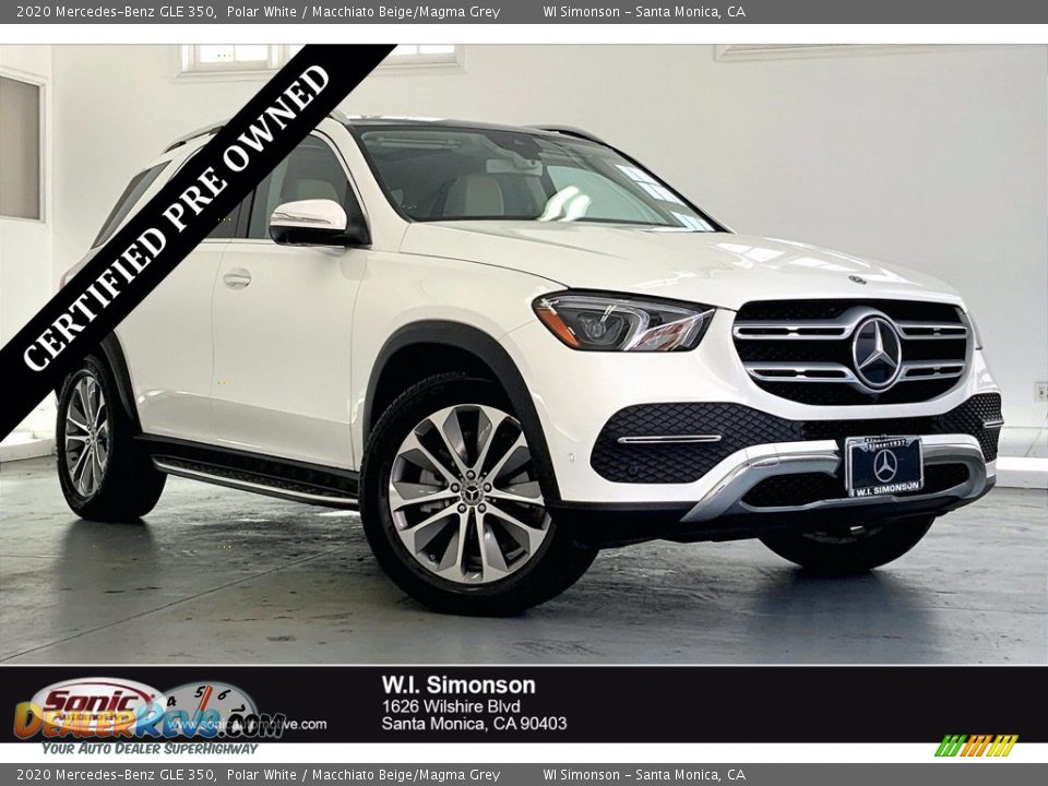 2020 Mercedes-Benz GLE 350 Polar White / Macchiato Beige/Magma Grey Photo #1