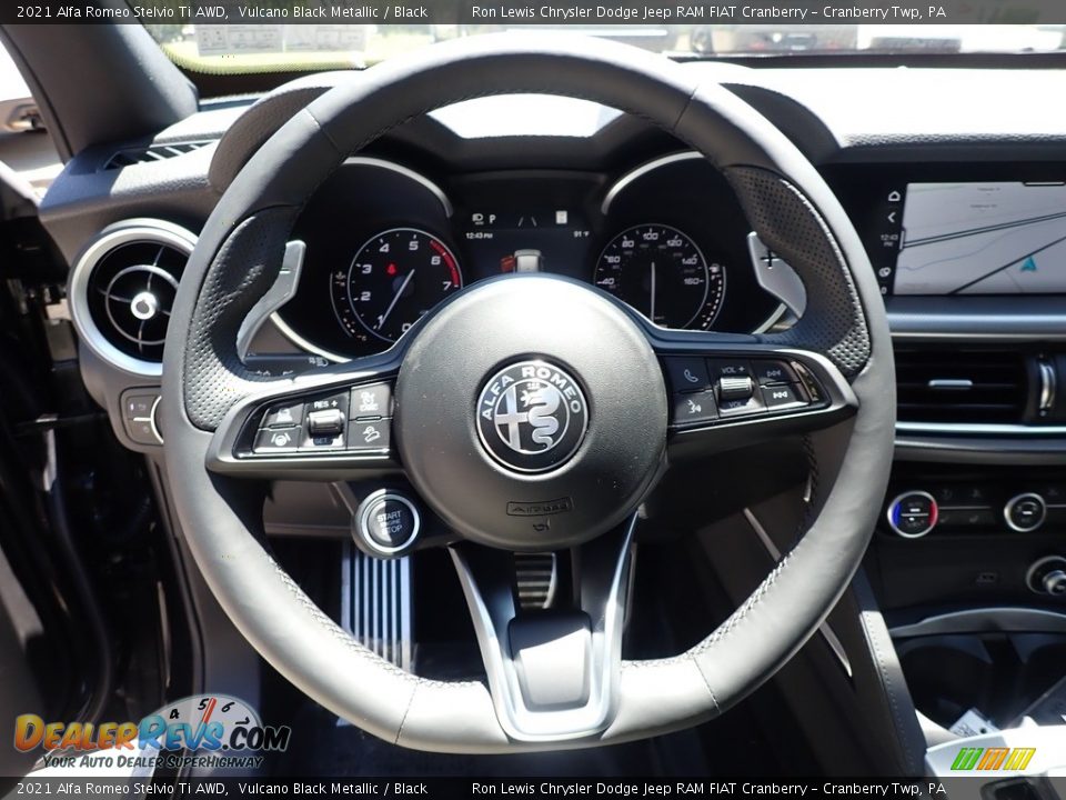 2021 Alfa Romeo Stelvio Ti AWD Steering Wheel Photo #16