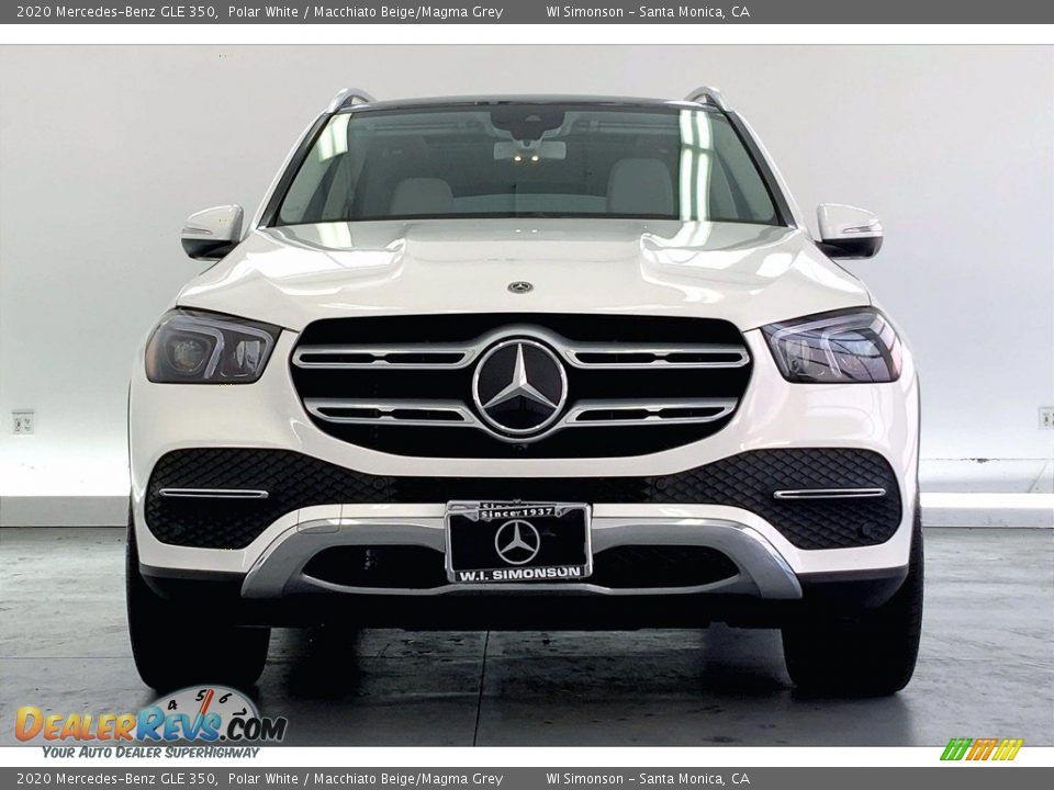 2020 Mercedes-Benz GLE 350 Polar White / Macchiato Beige/Magma Grey Photo #2