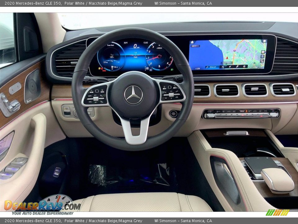 2020 Mercedes-Benz GLE 350 Polar White / Macchiato Beige/Magma Grey Photo #4